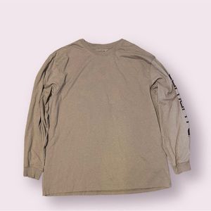 2XL Tan/Brown Carhartt Long-Sleeve Tee